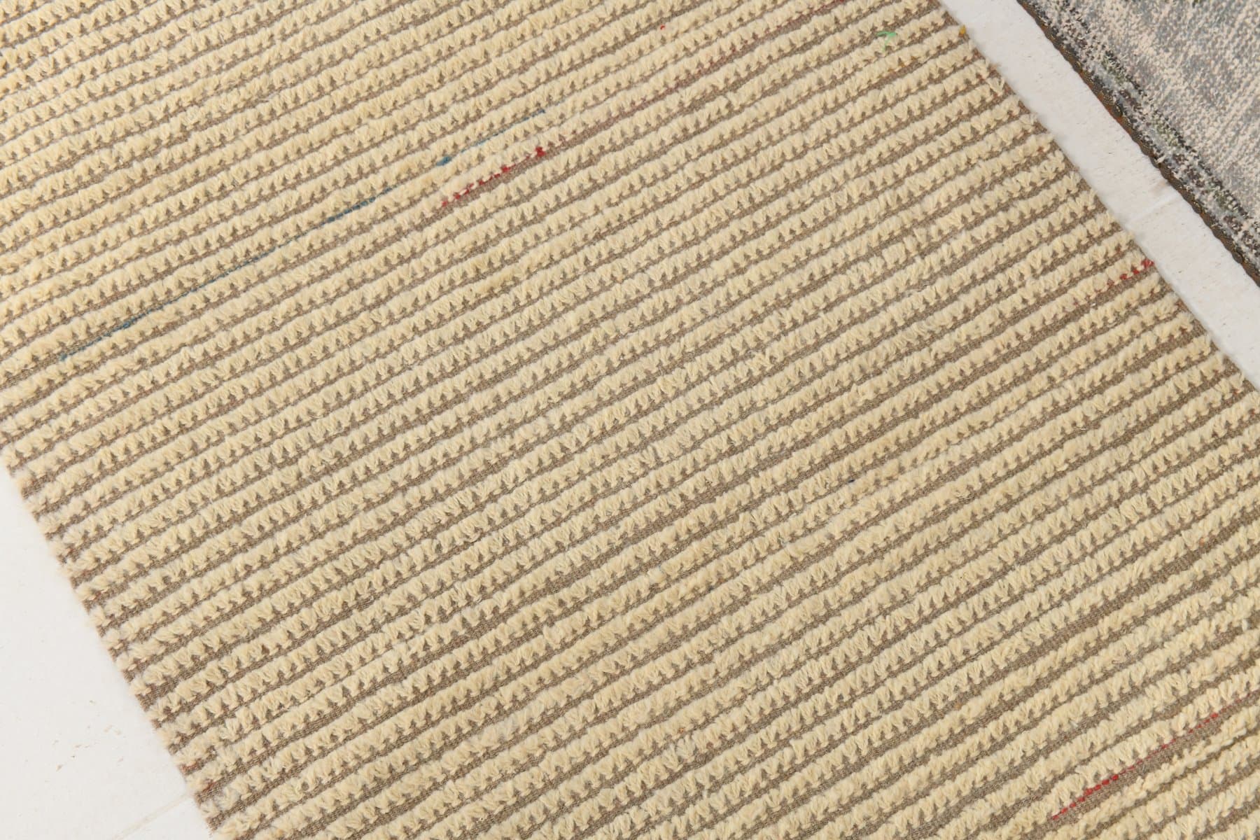 Chodnik 82x306 cm, beżowy, wełna, lata 70. - 212512