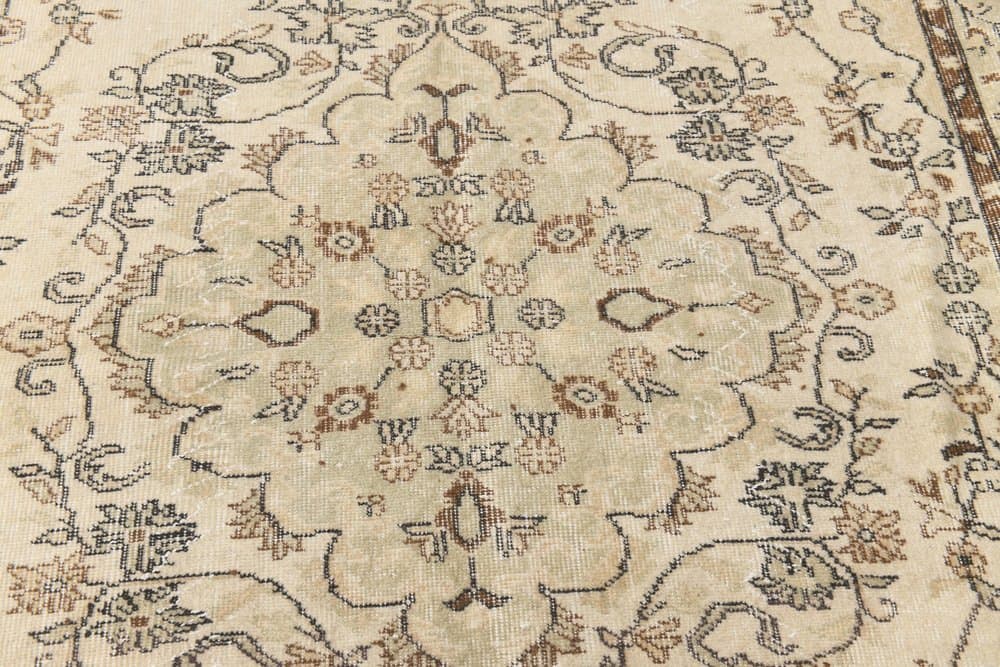 Dywan 180x293 cm, beżowy, wełna, lata 70. - 212489