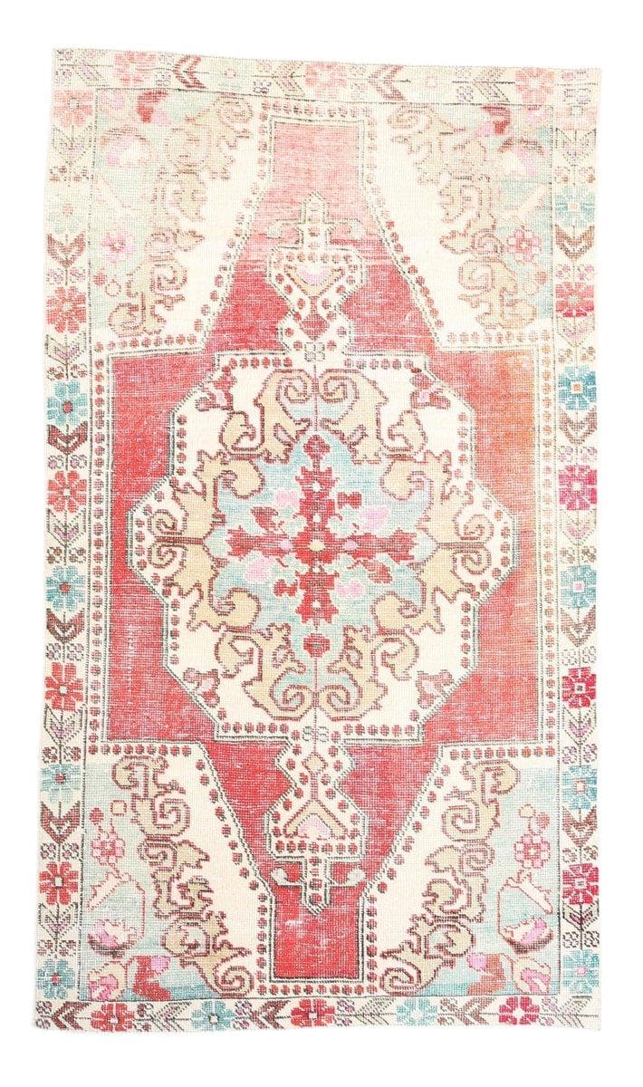 Dywan 216x123 cm, beżowy, bawełna, lata 70.