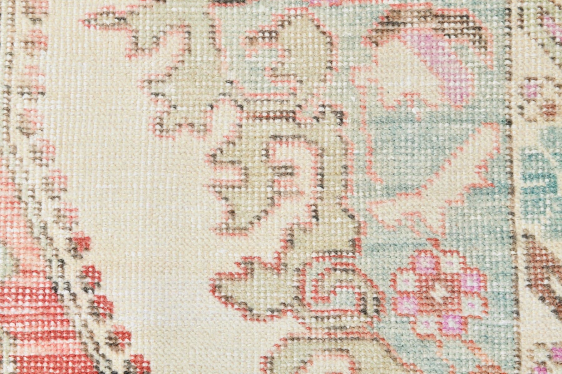 Dywan 216x123 cm, beżowy, bawełna, lata 70. - 212391