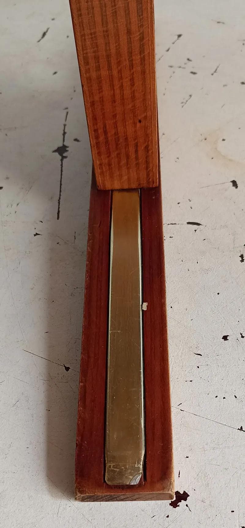 Rectangular table, brown, wood veneer copper, Poland, 1970s. - 15412