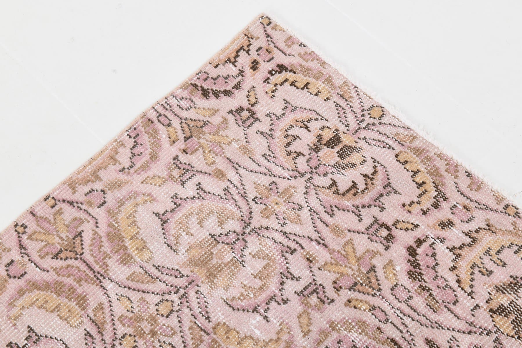 Dywan 188x280 cm, różowy, wełna, Turcja, lata 50. - 212286