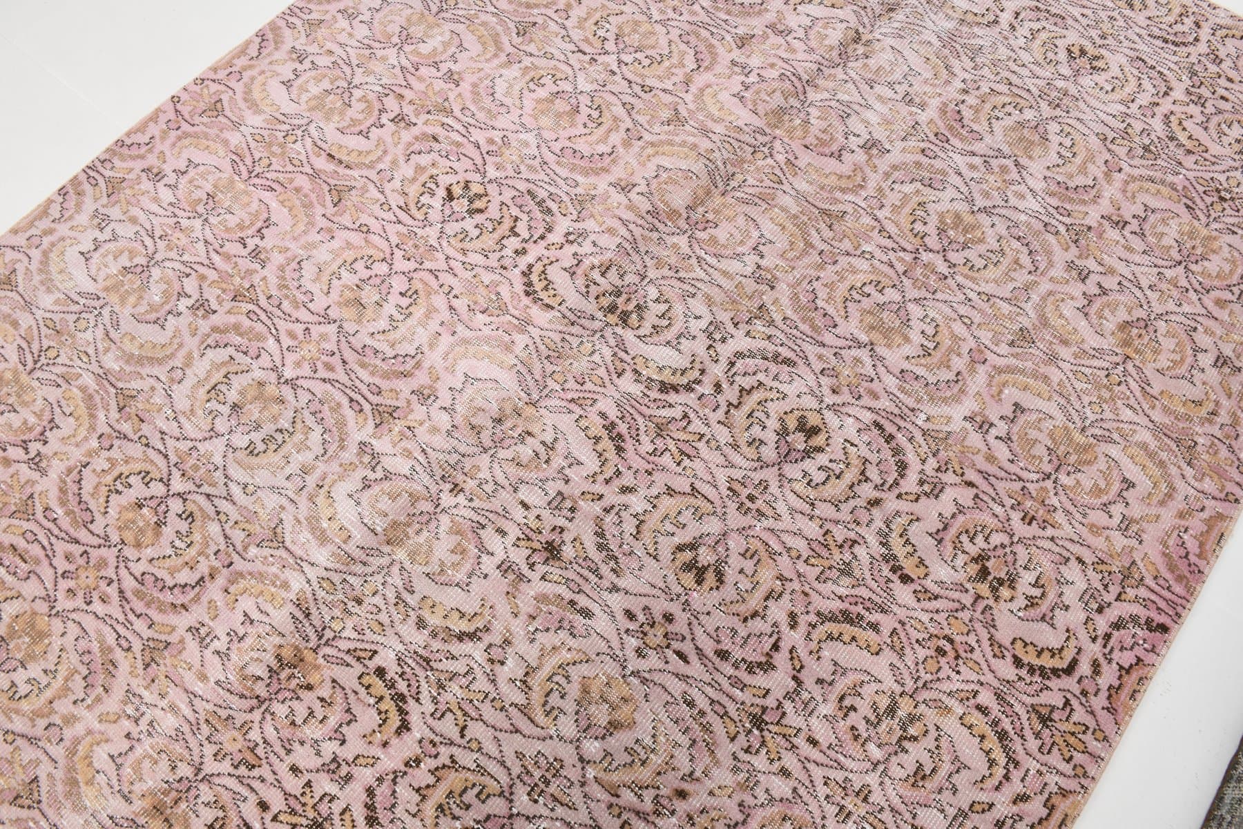 Dywan 188x280 cm, różowy, wełna, Turcja, lata 50. - 212282