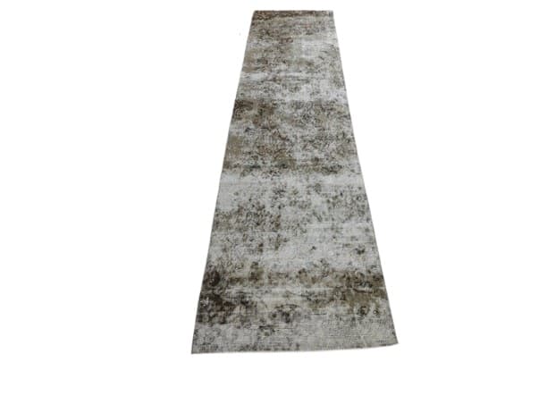 Chodnik 70x295 cm, szary, wełna, Turcja, lata 60. - WYMIARY