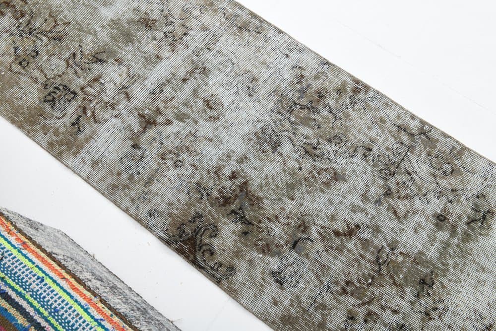 Chodnik 70x295 cm, szary, wełna, Turcja, lata 60. - 212269