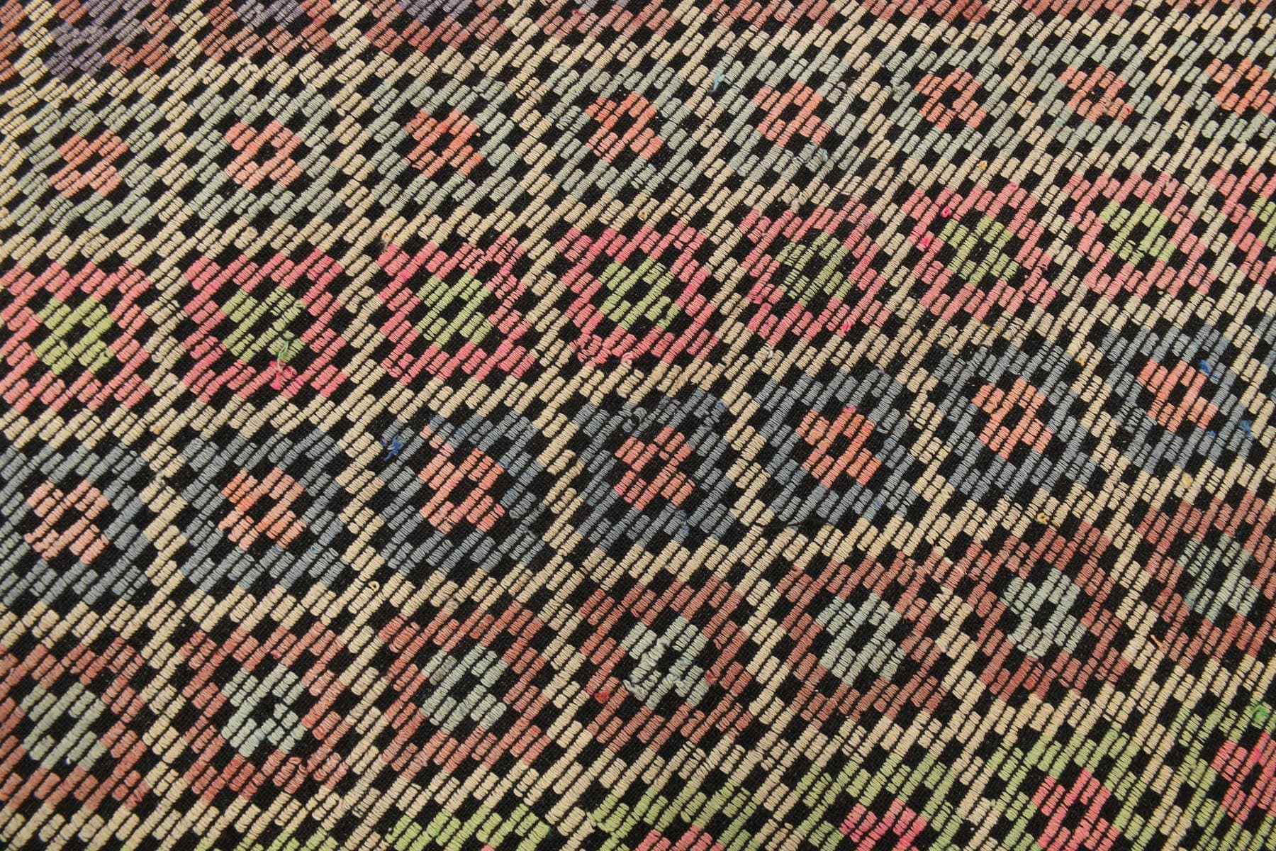 Kilim 207x262 cm, brązowy, wełna, Turcja, lata 70. - 212244