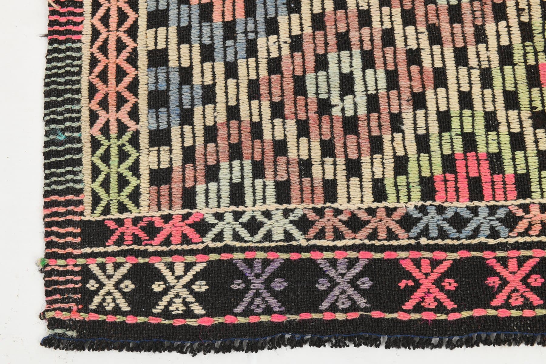 Kilim 207x262 cm, brązowy, wełna, Turcja, lata 70. - 212248