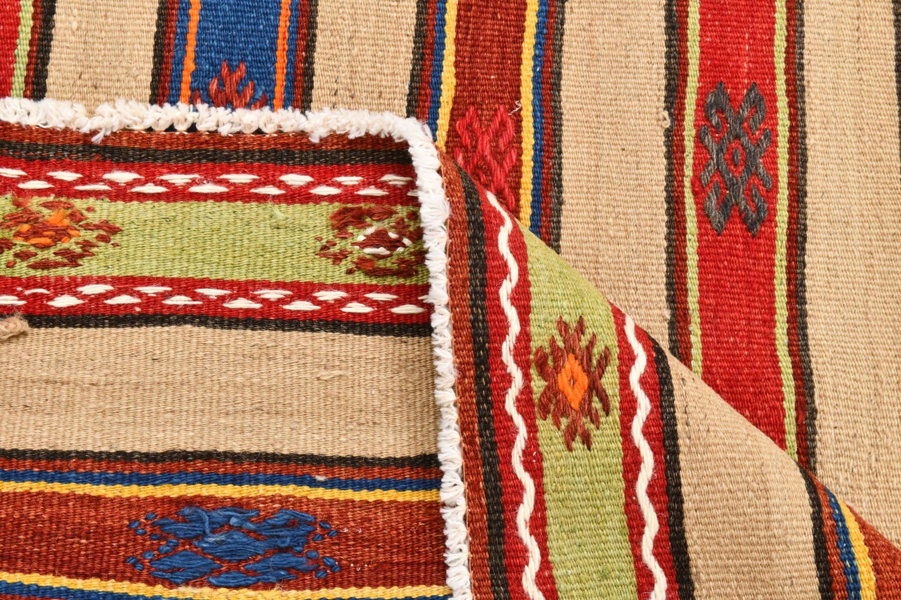 Kilim 151x240 cm, brązowy, wełna, Turcja, lata 60. - 212235