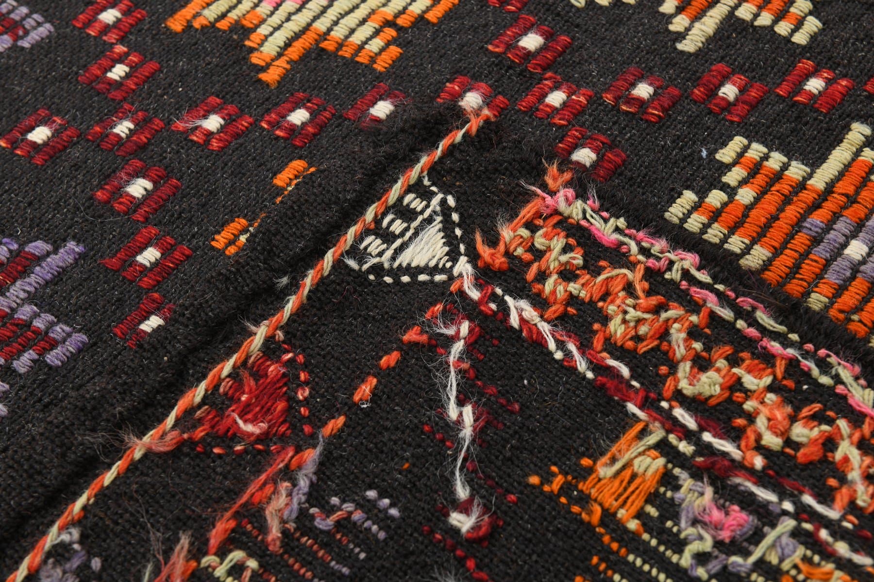 Kilim Rug 184x286 cm, brown, red, wool, Turkey, 1960s - 212611