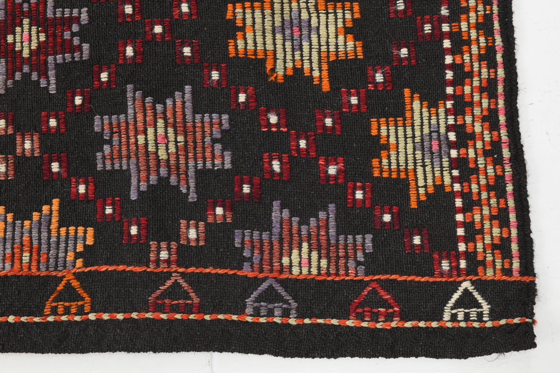 Kilim Rug 184x286 cm, brown, red, wool, Turkey, 1960s - 212610