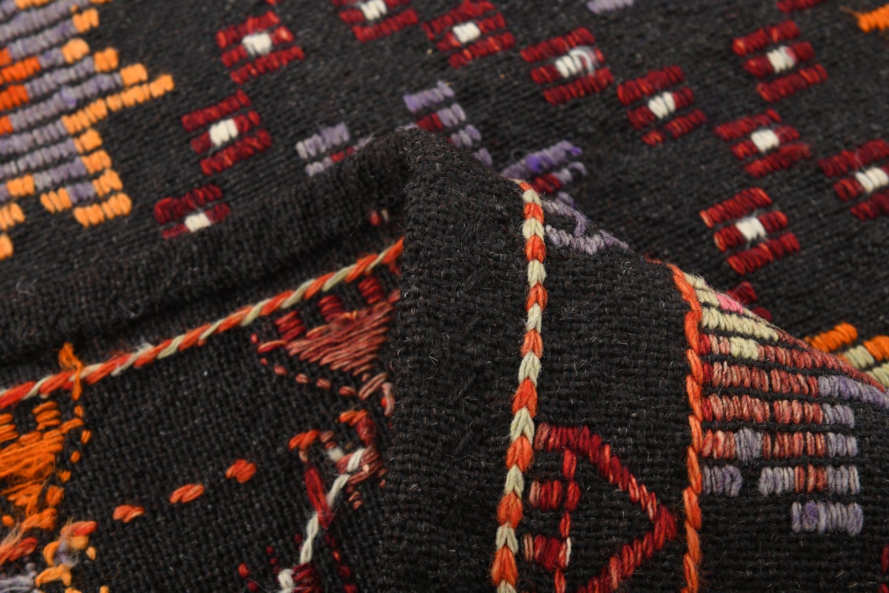 Kilim Rug 184x286 cm, brown, red, wool, Turkey, 1960s - 212605