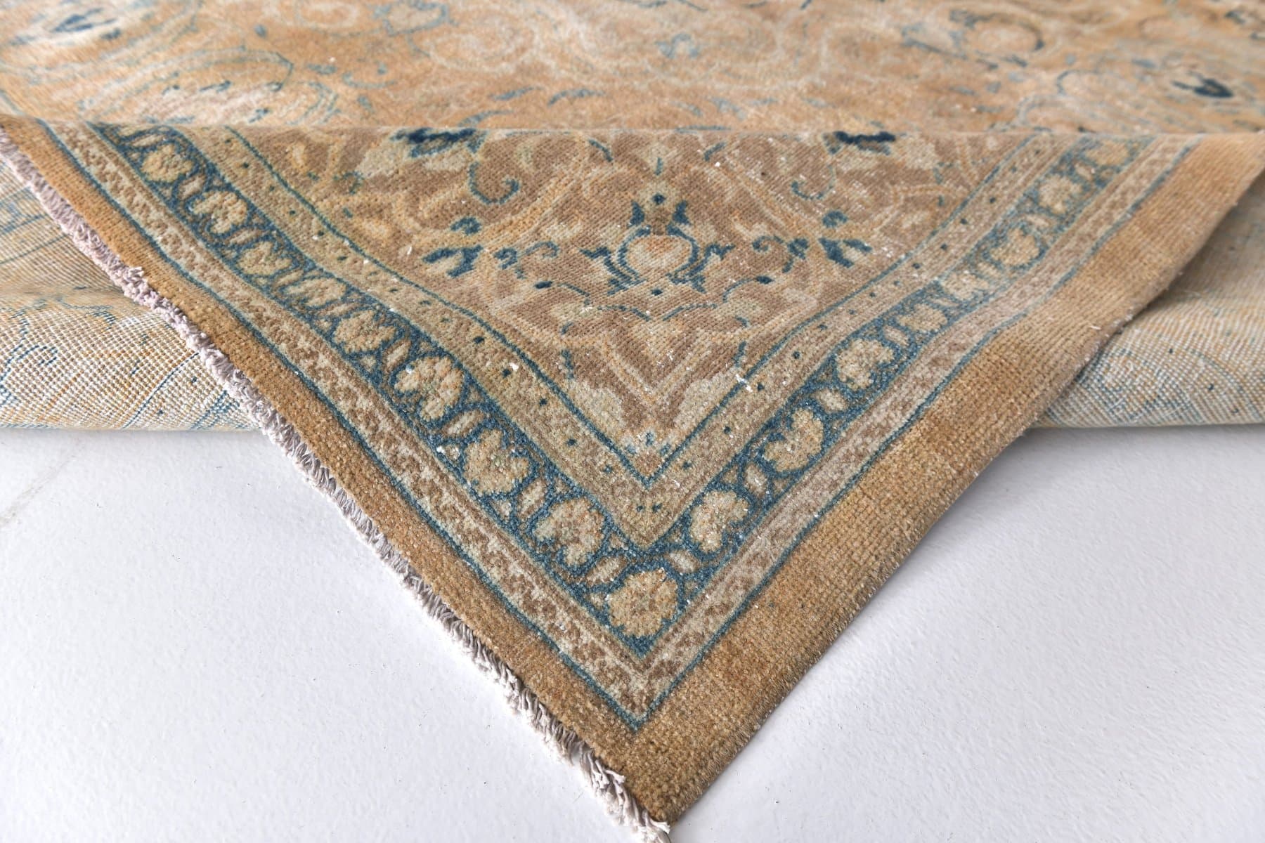 Dywan 382x303 cm, brązowy, wełna, lata 70. - 212754