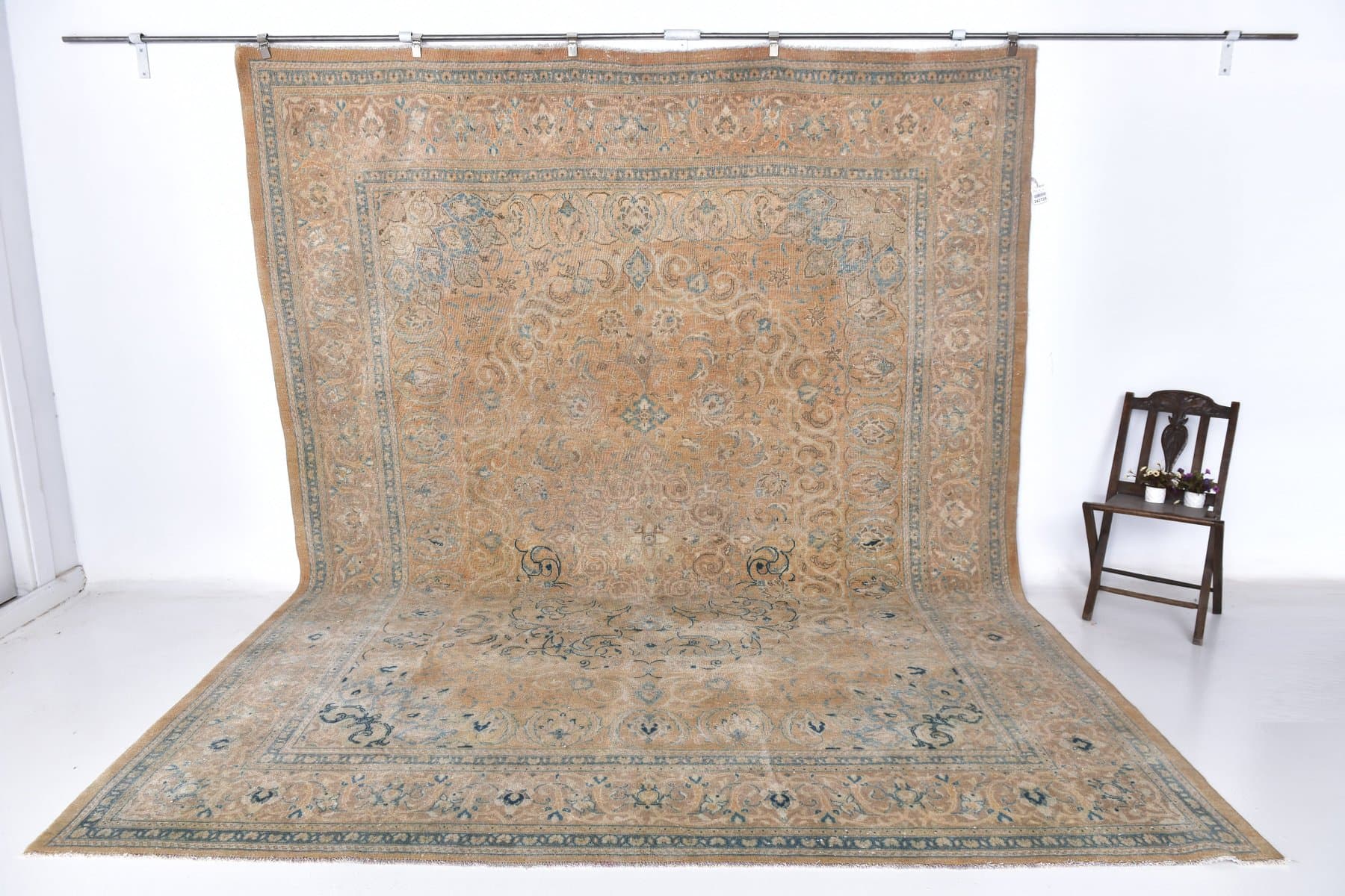 Dywan 382x303 cm, brązowy, wełna, lata 70. - 212756