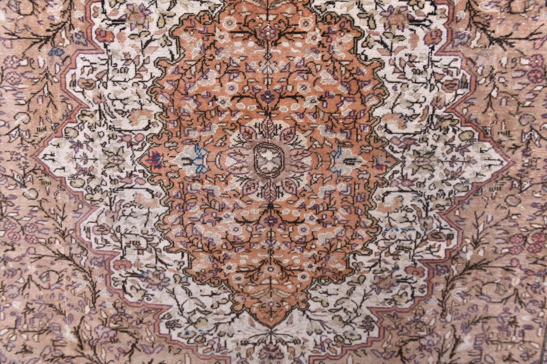 Rug 196x283 cm, brown, wool, 1960s - 212740