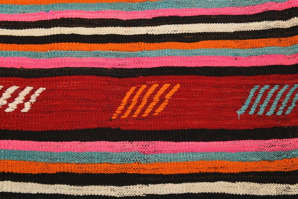 Kilim 179x283 cm, czerwony, różowy, wełna, lata 70. - 212710