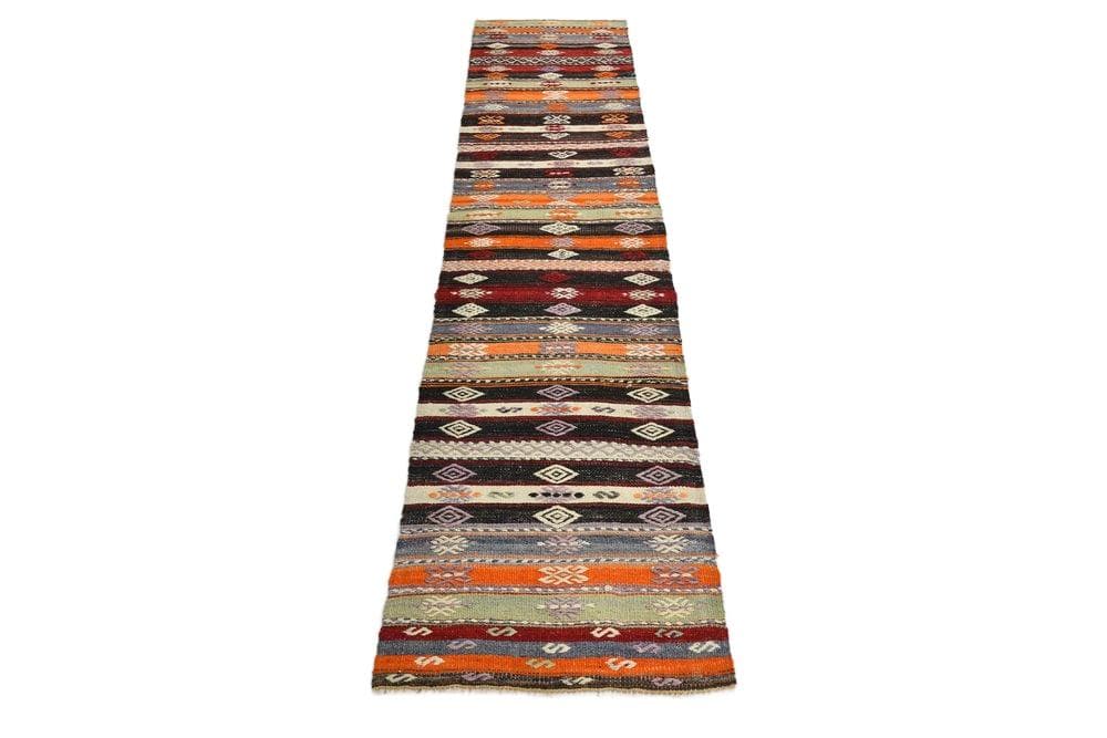 Runner 287x61 cm, brown, wool, 1970s