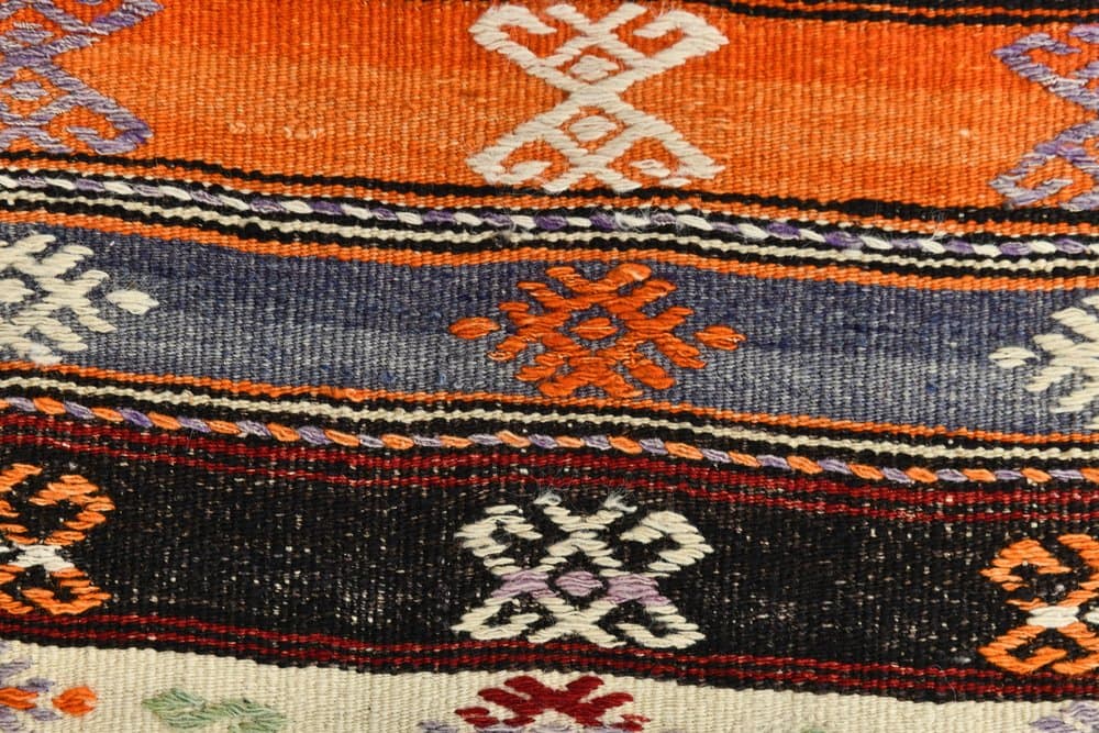 Runner 287x61 cm, brown, wool, 1970s - 212697