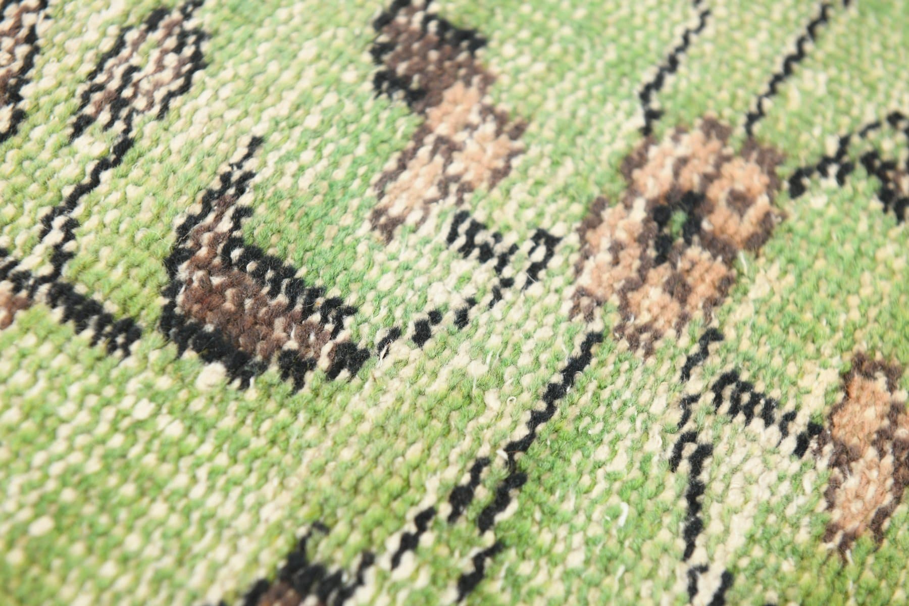 Runner 57x255 cm, green, wool, 1970s - 212675