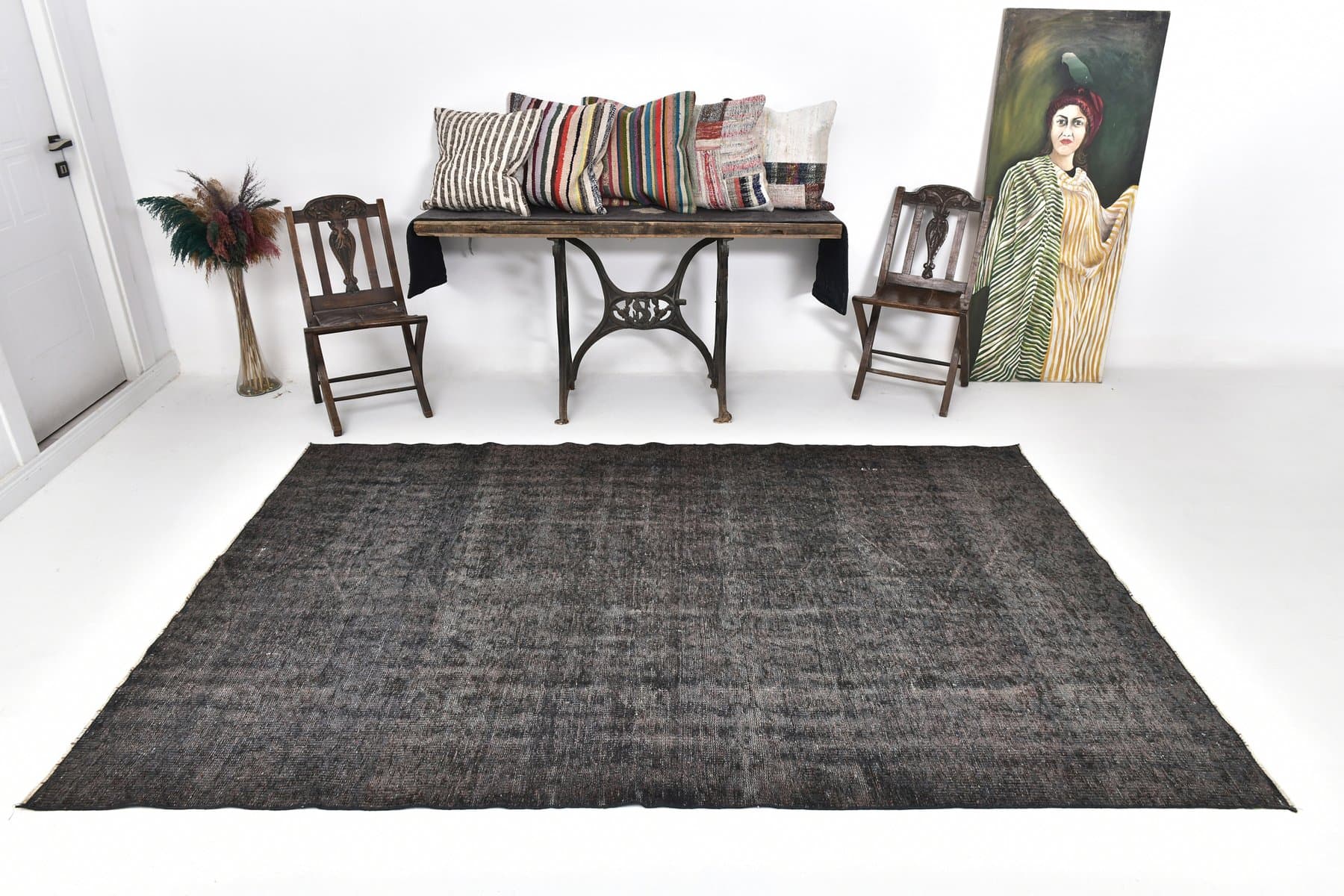 Dywan 177x275 cm, szary, wełna, Turcja, lata 70. - 212920