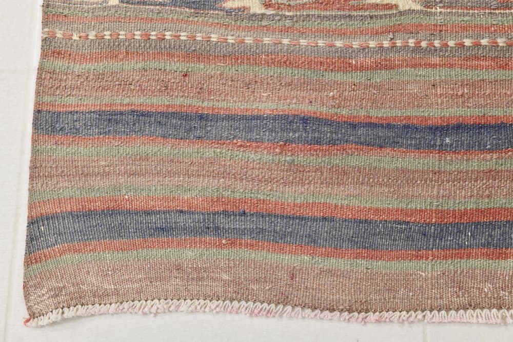 Chodnik 67x360 cm, beżowy, wełna, lata 70. - 213021