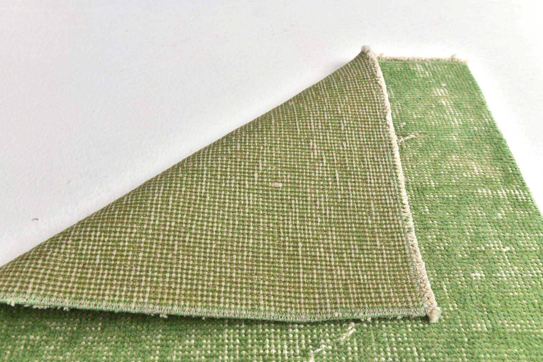 Runner 137x47 cm, green, wool, 1970s - 213156