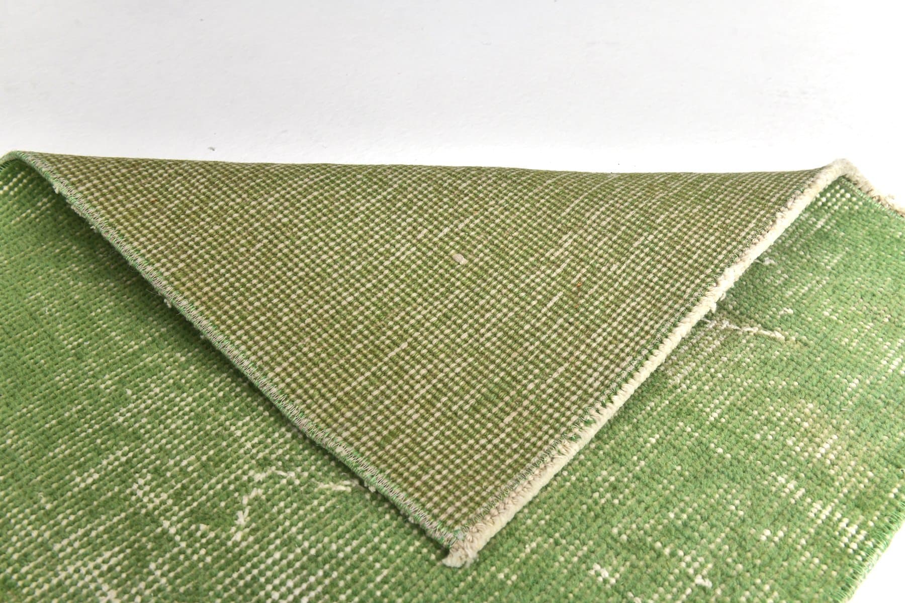 Runner 137x47 cm, green, wool, 1970s - 213155