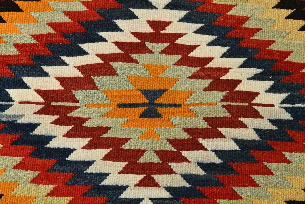 Kilim 178x295 cm, czerwony, beżowy, wełna, lata 70. - 213088