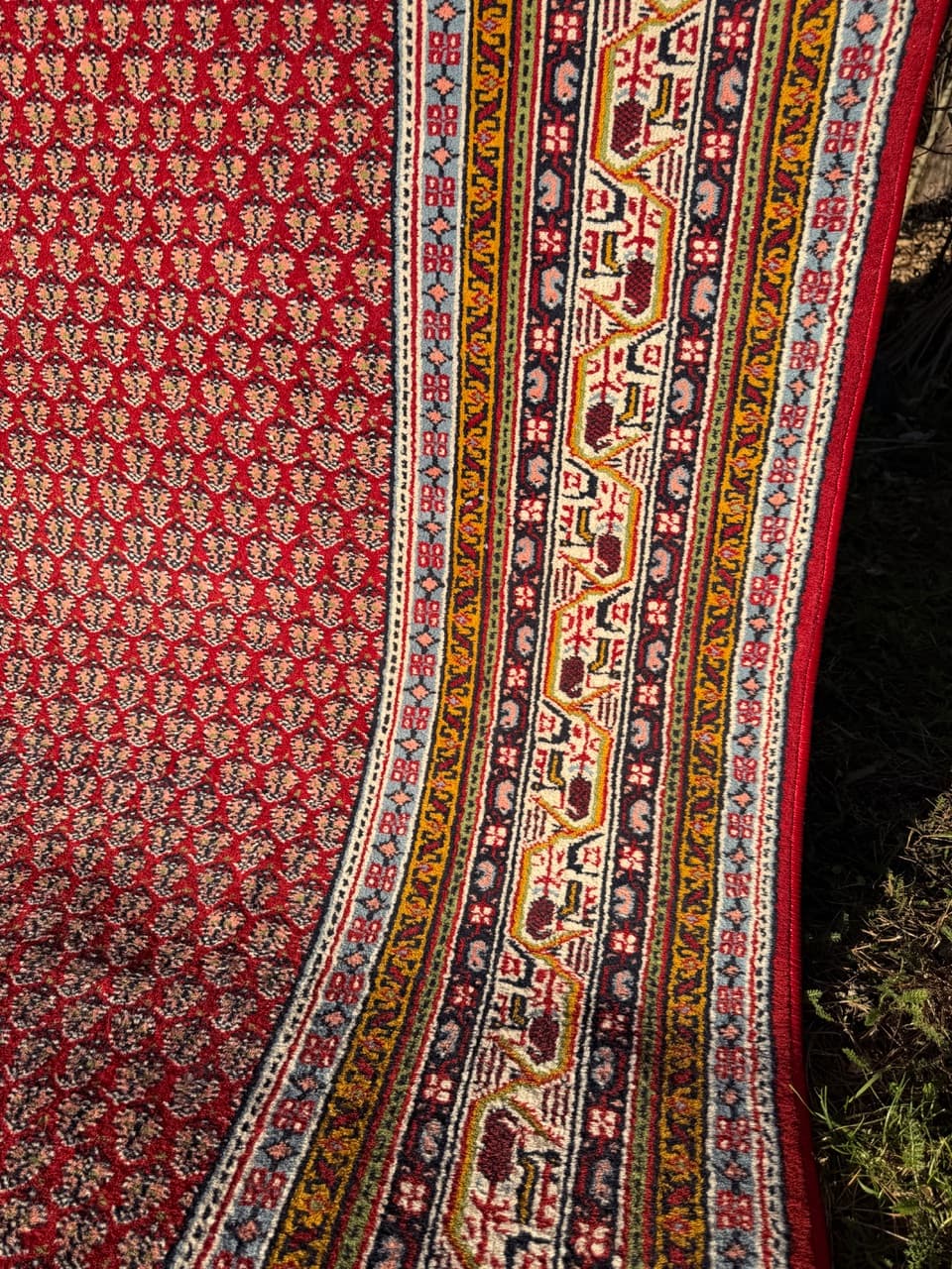 Dywan perski Indo Mir, czerwony, wełna, Indie - 213032