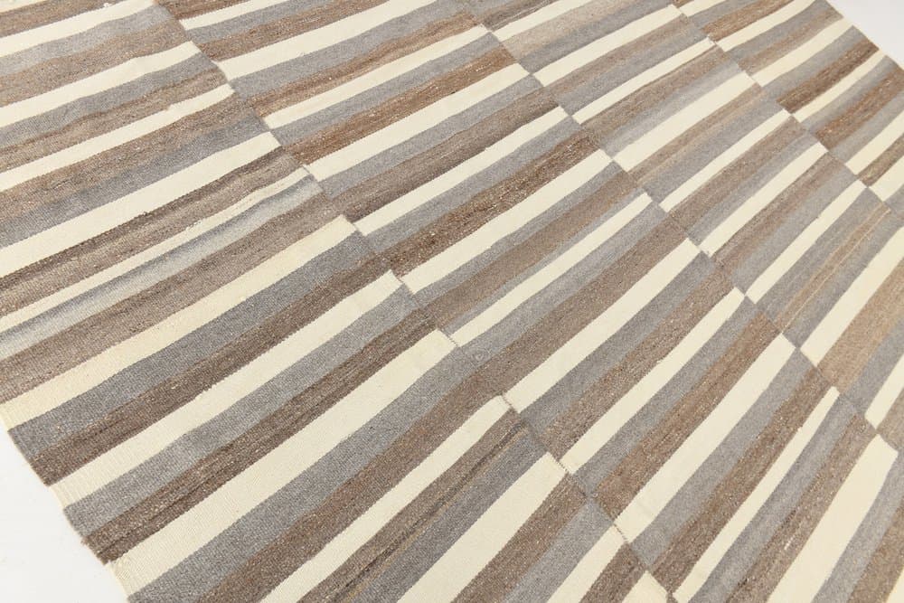 Kilim 306x385 cm, beżowy, wełna, lata 70. - 213221