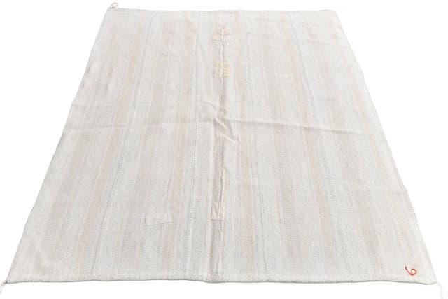 Dywan 156x187 cm, beżowy, konopie, lata 70. - WYMIARY