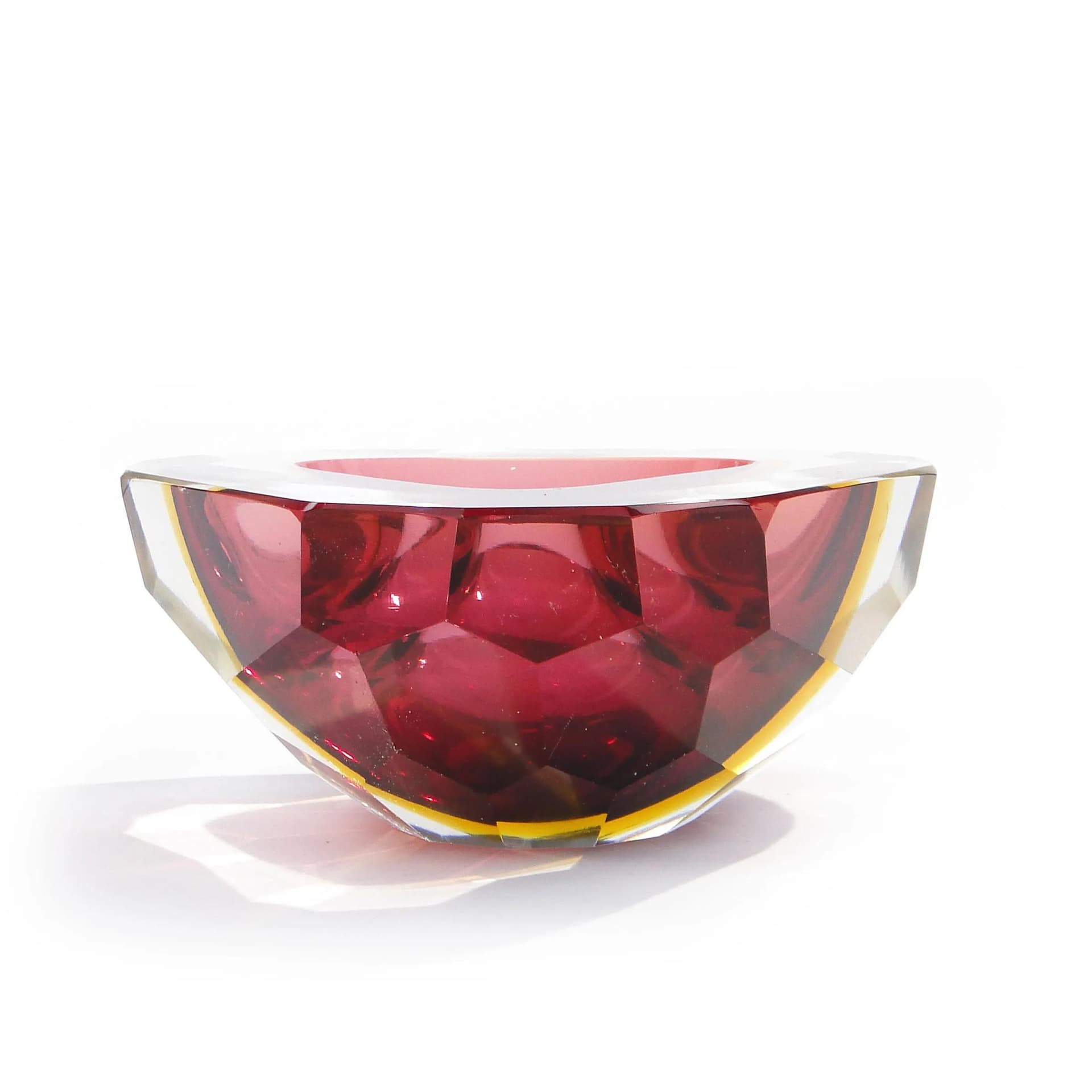 Multicolor Crystal Bowl, by F. Poli, Italy, 1950s - 15497