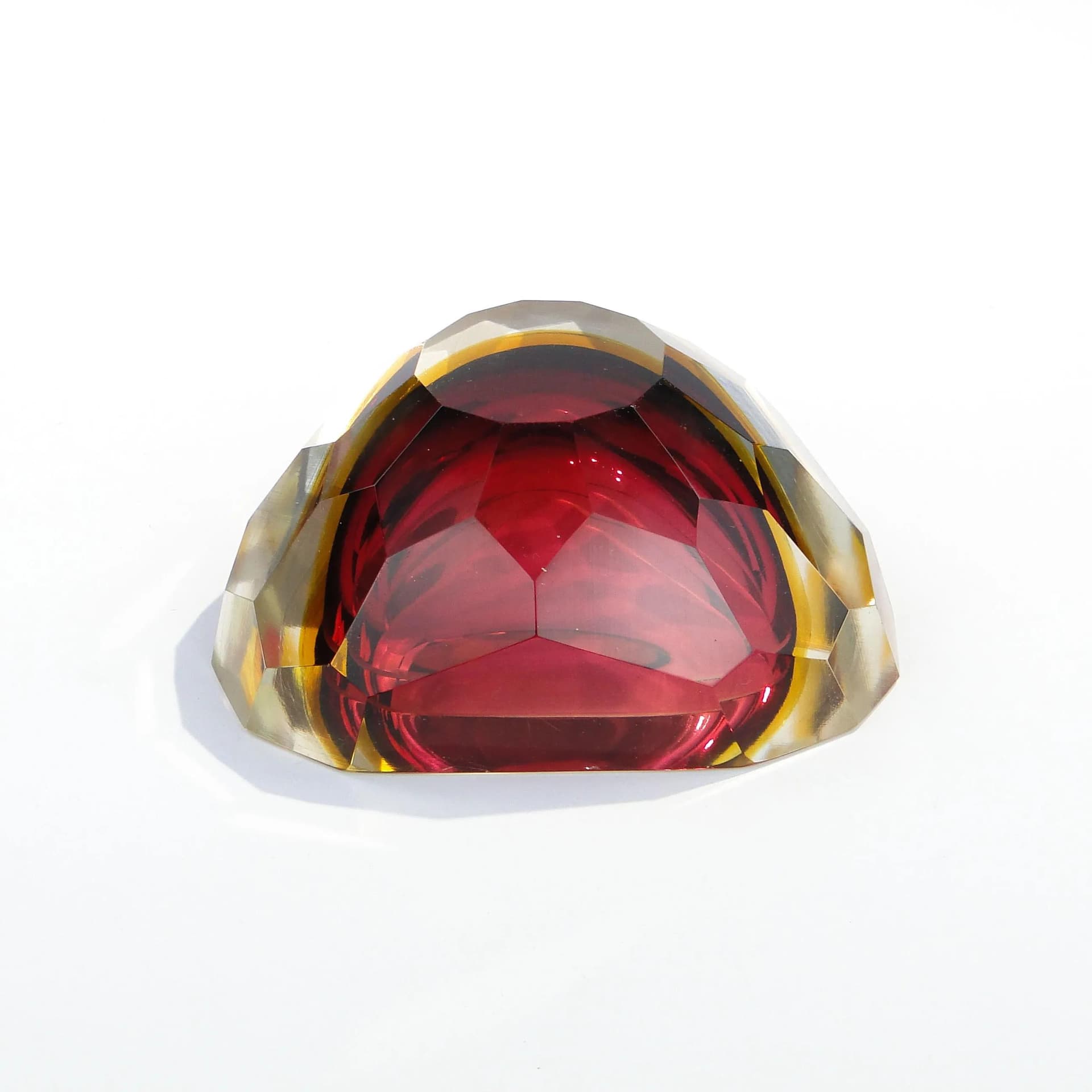 Multicolor Crystal Bowl, by F. Poli, Italy, 1950s - 15504