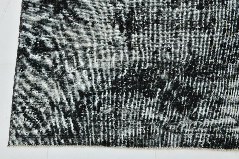 Dywan 205x308 cm, czarny, szary, wełna, lata 60. - 213509