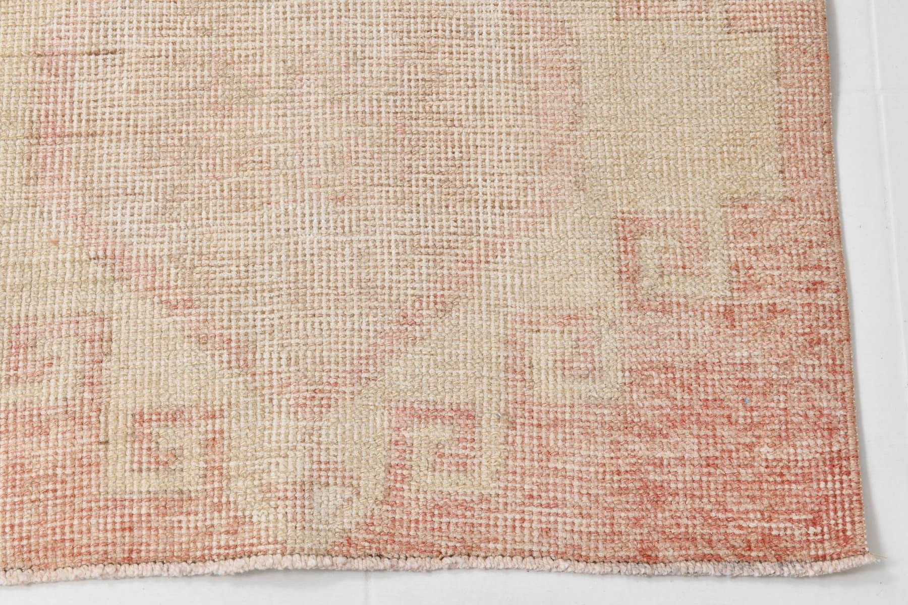 Chodnik 80x338 cm, beżowy, wełna, lata 60. - 213445