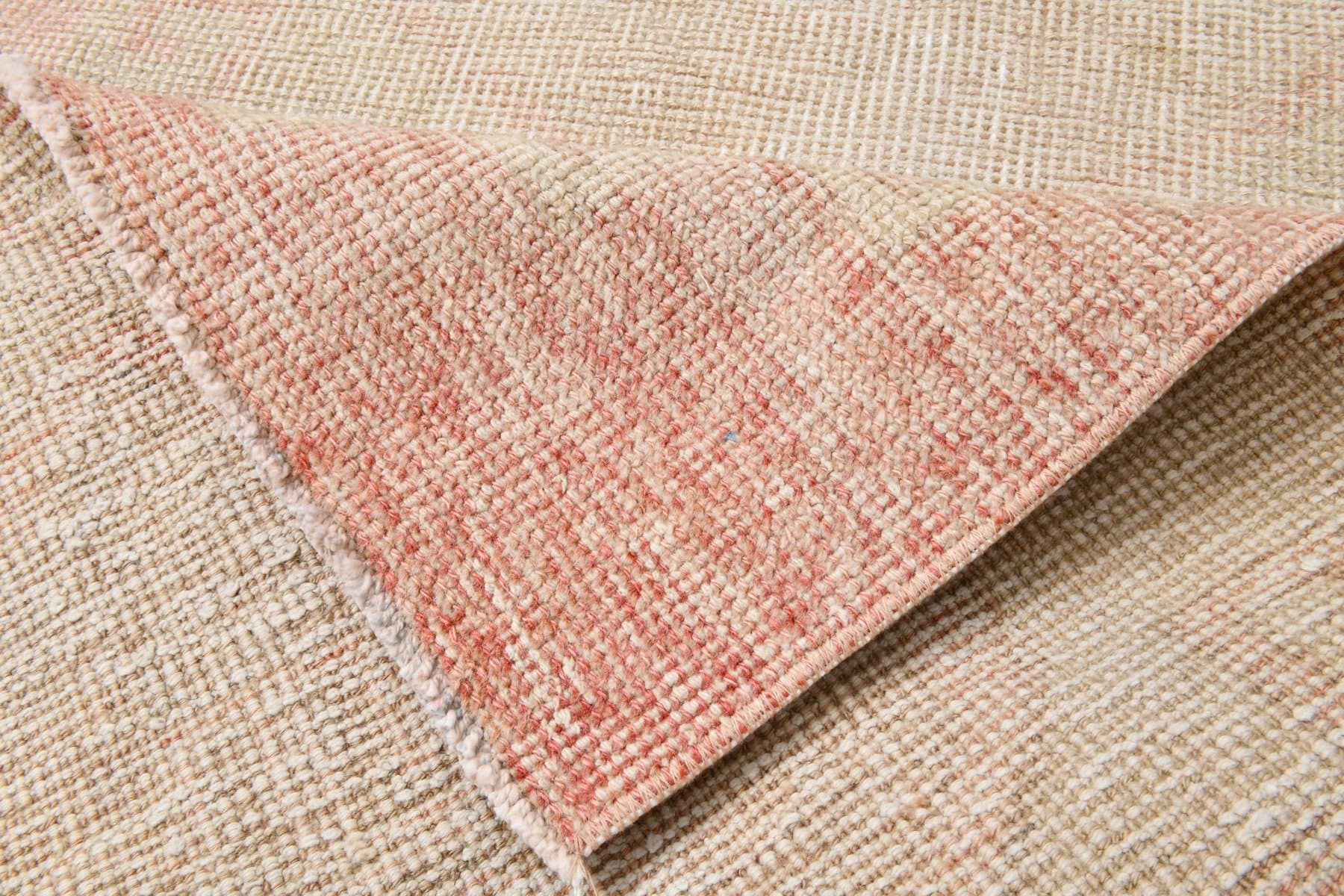 Chodnik 80x338 cm, beżowy, wełna, lata 60. - 213437