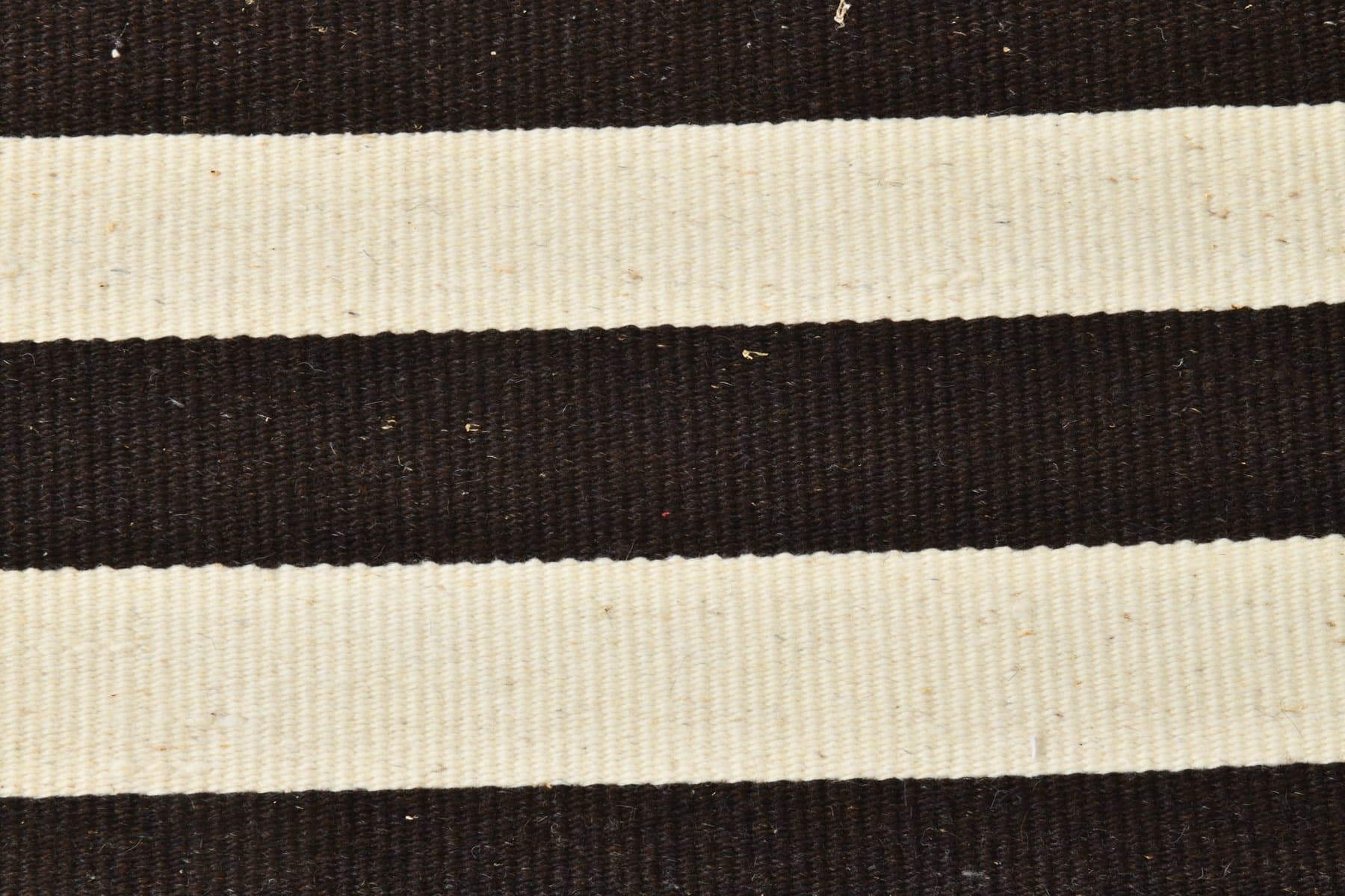 Kilim Runner 248x78 cm, Black, Ivory, Wool, 1970s - 213430