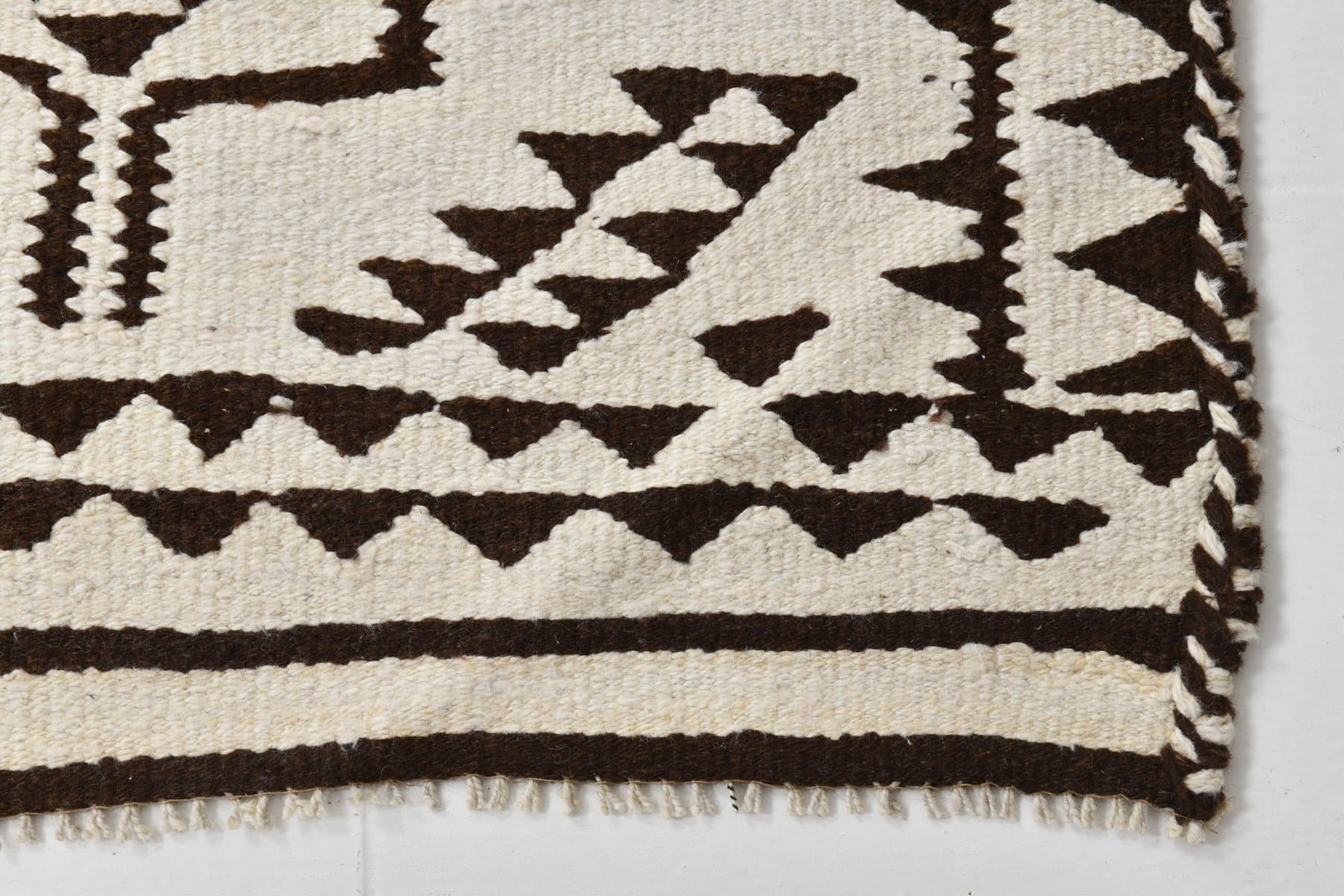 Chodnik kilim 292x88 cm, beżowy, wełna, lata 70. - 213419
