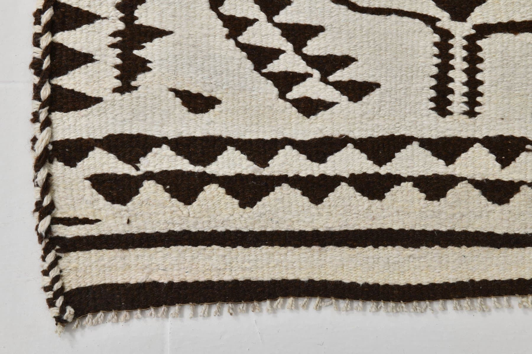 Chodnik kilim 292x88 cm, beżowy, wełna, lata 70. - 213418