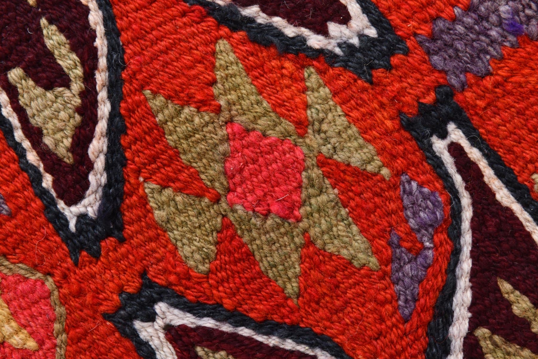 Chodnik kilim 275x96 cm, czerwony, wełna, Turcja, lata 60. - 214107