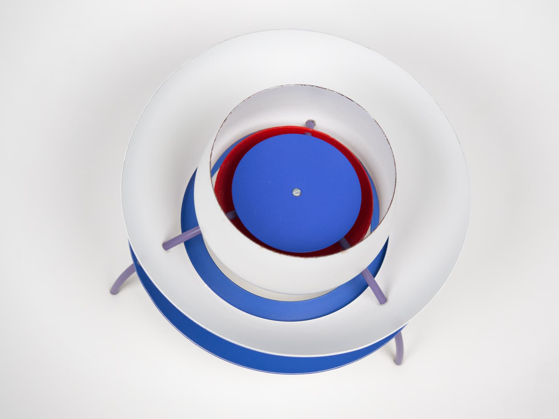 Lampa wisząca PH 5, metal biały, proj. P. Henningsen, Louis Poulsen, Dania, lata 80. - 213594