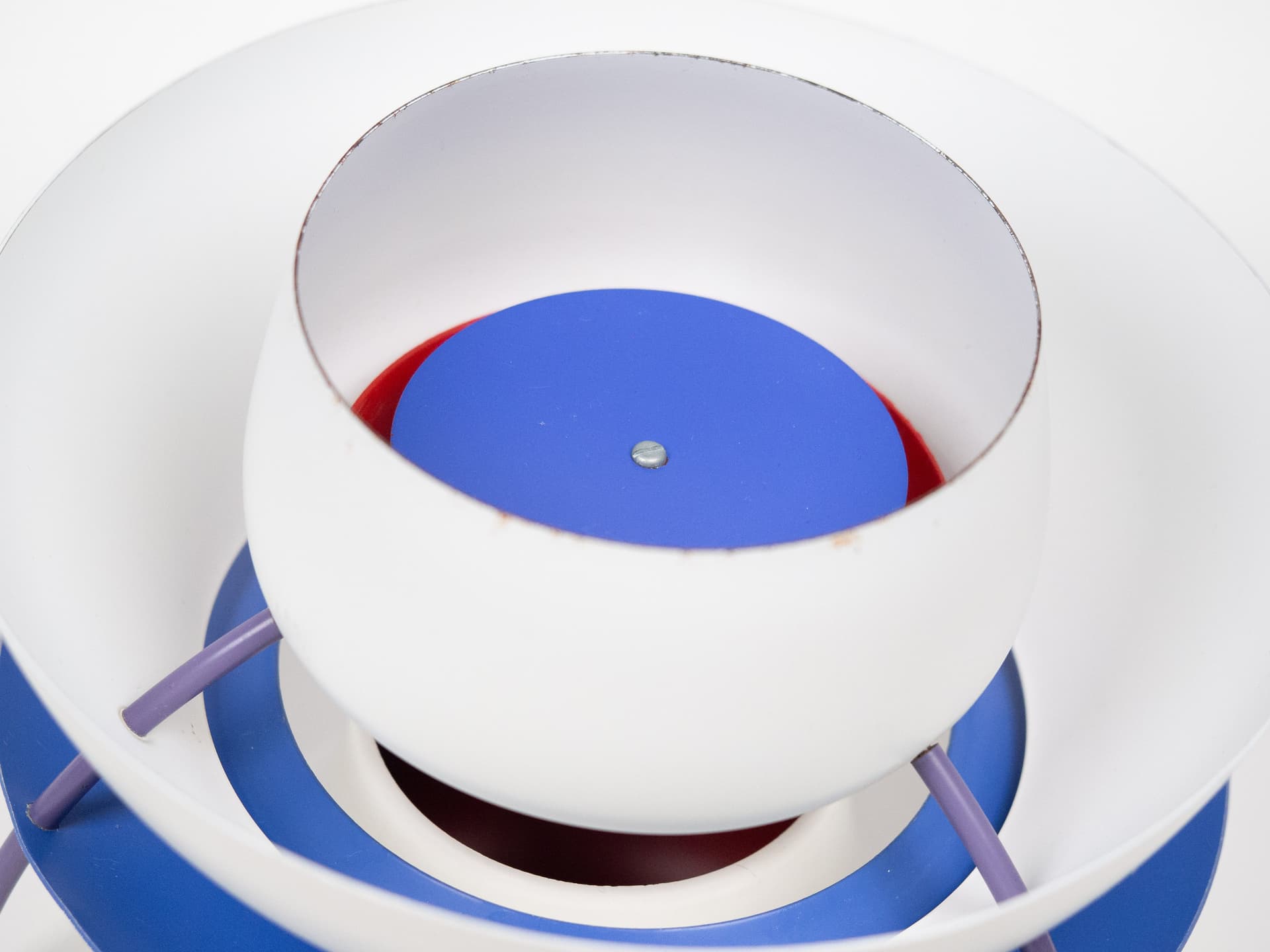 Lampa wisząca PH 5, metal biały, proj. P. Henningsen, Louis Poulsen, Dania, lata 80. - 213598