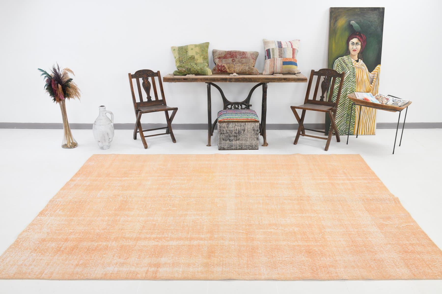 Dywan 295x195 cm, pomarańczowy, wełna, Turcja, lata 70. - 214059