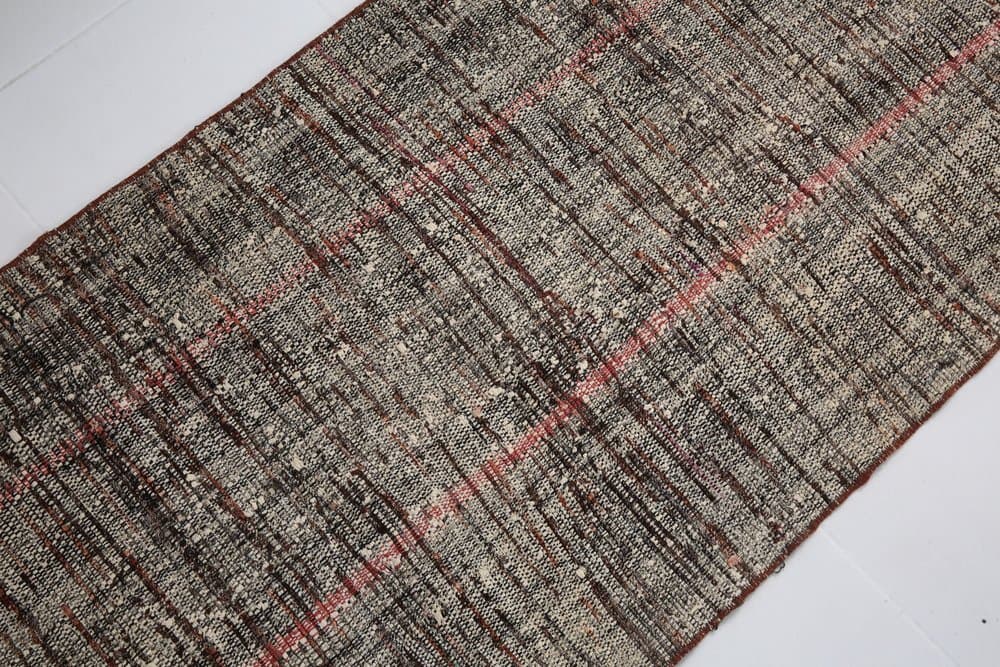 Chodnik 289x77 cm, szary, wełna, Turcja, lata 80. - 214052