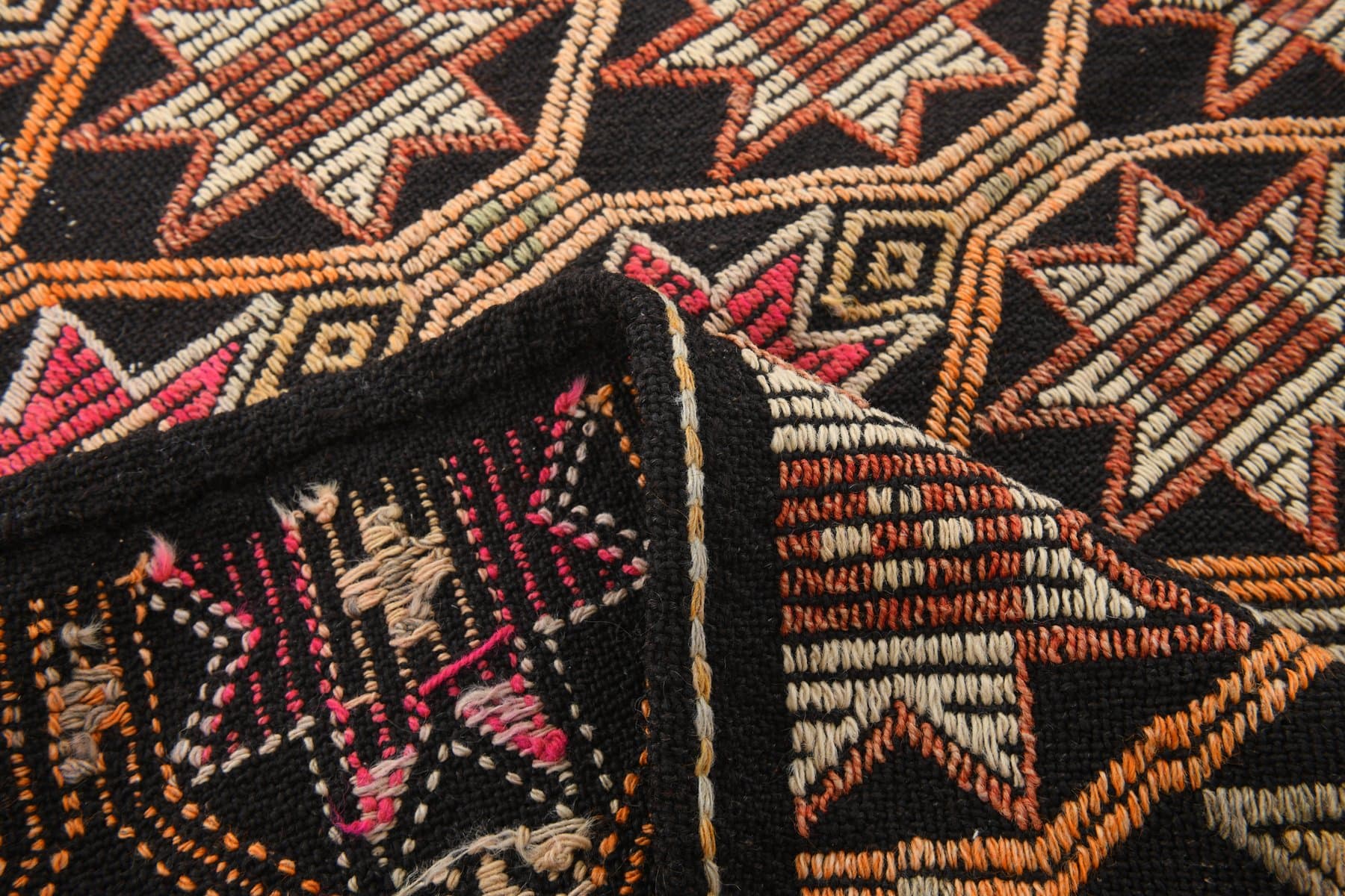 Kilim 155x303 cm, brązowy, wełna, Turcja, lata 60. - 213996