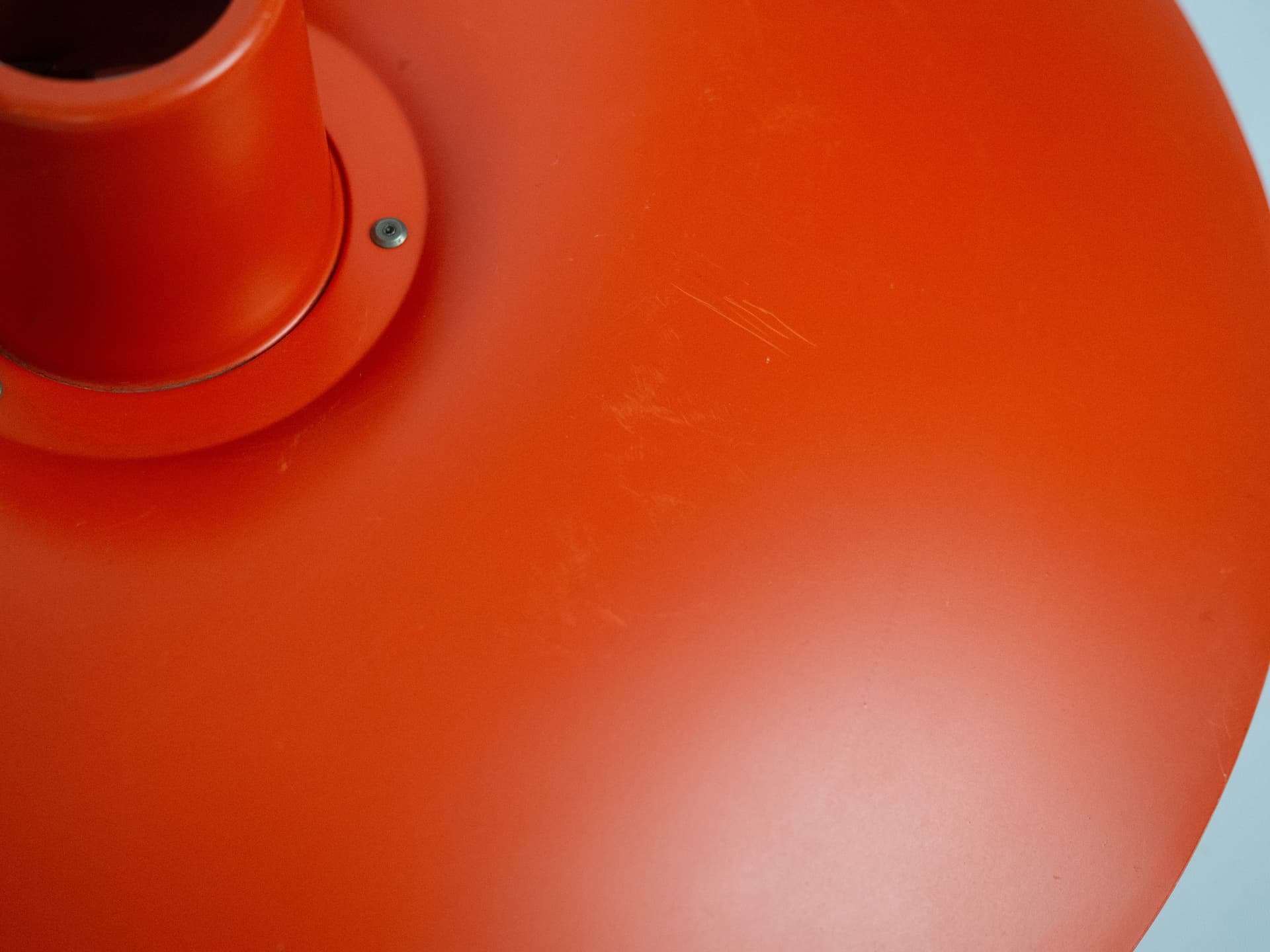 Pendant lamp PH 4/3, red aluminum, by P. Henningsen, Louis Poulsen, Denmark, 1970s. - 213641