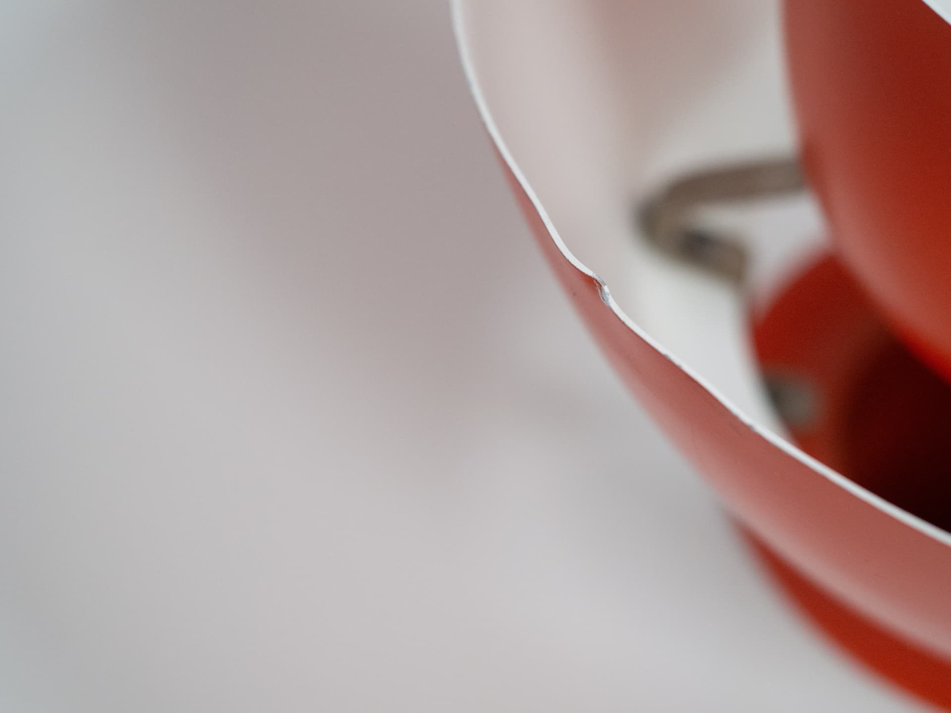 Pendant lamp PH 4/3, red aluminum, by P. Henningsen, Louis Poulsen, Denmark, 1970s. - 213639