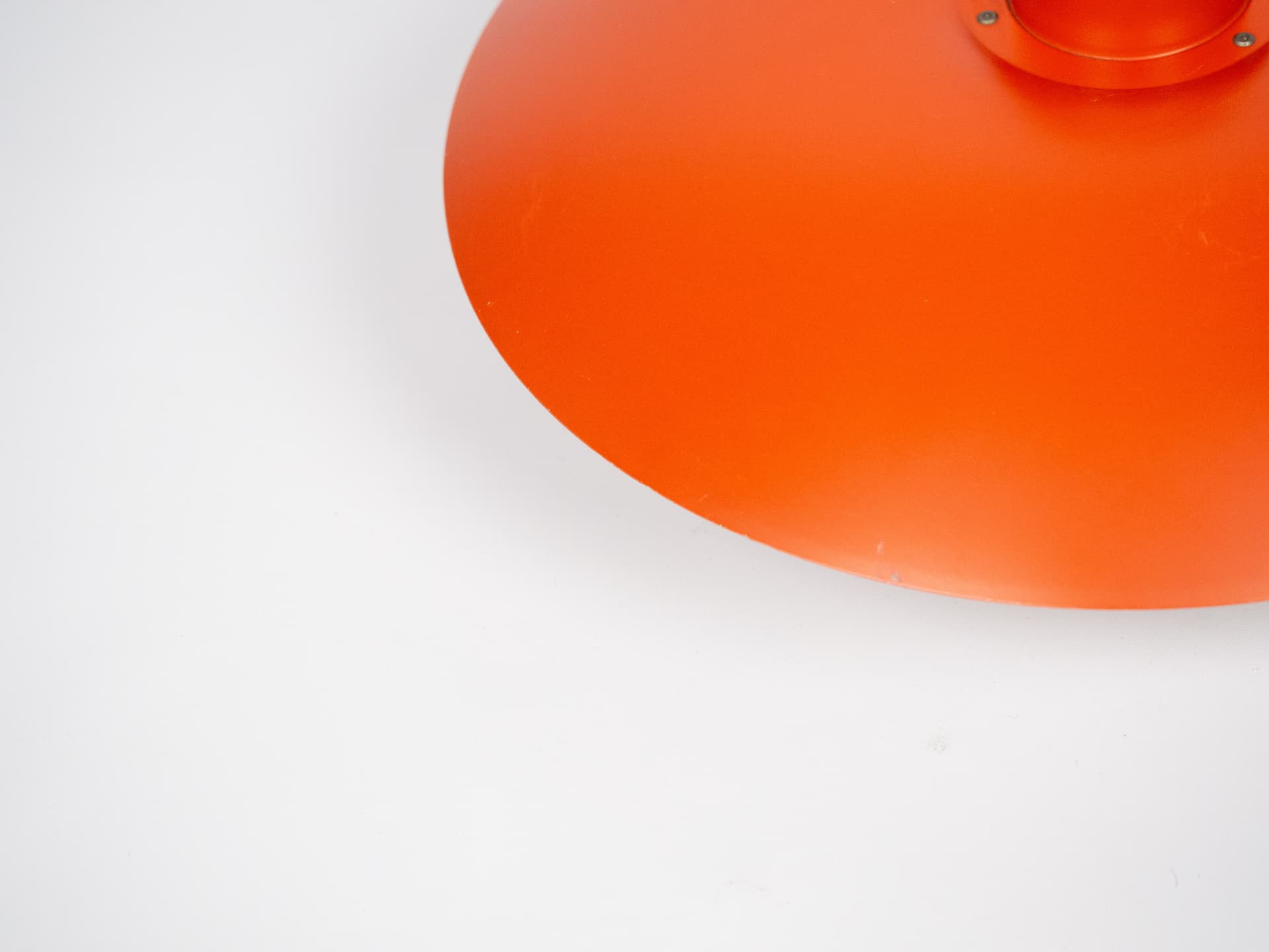 Pendant lamp PH 4/3, red aluminum, by P. Henningsen, Louis Poulsen, Denmark, 1970s. - 213634