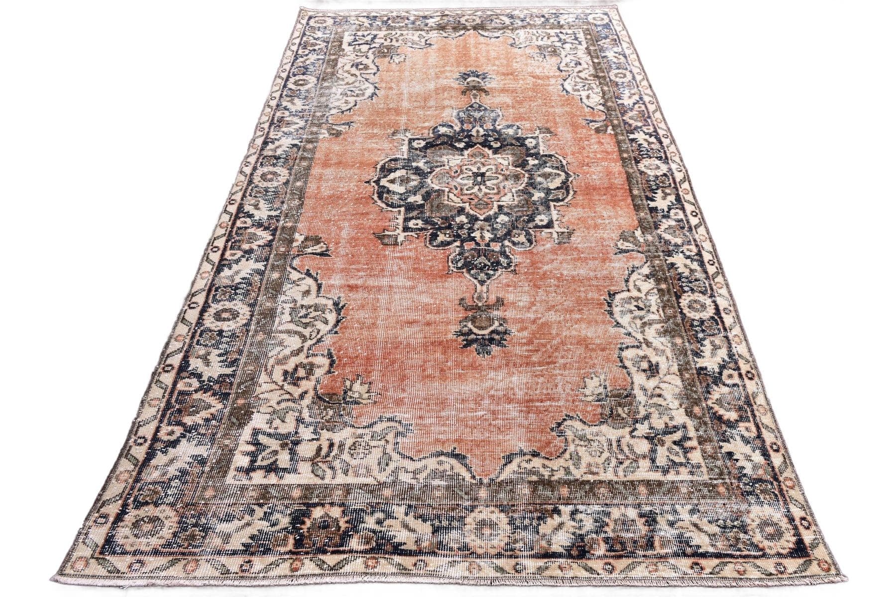 Dywan 146x255 cm, czerwony, wełna, Turcja, lata 70.