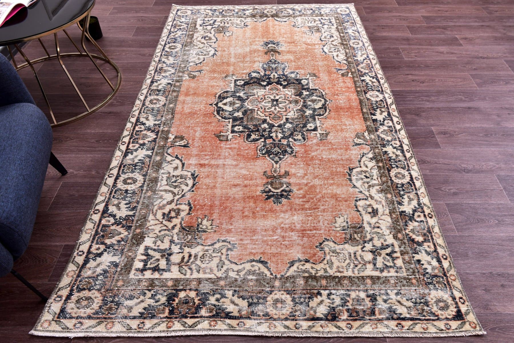 Dywan 146x255 cm, czerwony, wełna, Turcja, lata 70. - 213993