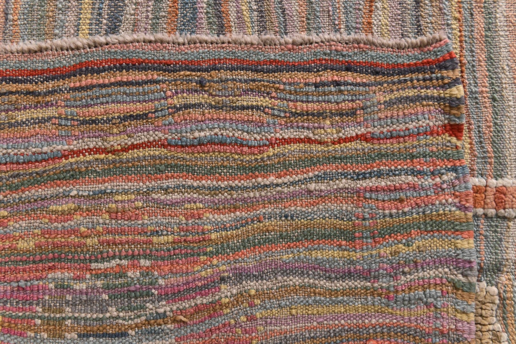 Dywan Oushak 429x319 cm, niebieski, beżowy, wełna, Turcja, lata 70. - 213983